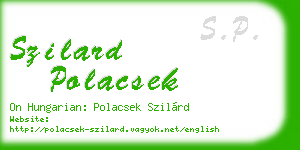 szilard polacsek business card